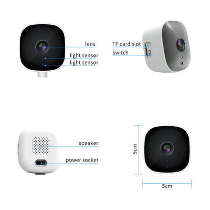3MP Resolution Window Mini Camera Full-Color Night Vision ThroughWindow Camera Replaces Outdoor Cameras 2.4/5GHz WiFi Camera