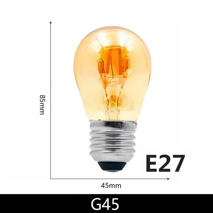 1-10pcs E27 E14 Retro Edison LED Filament Bulb AC 220V Spiral Light C35 G45 A60 ST64 G80 G95 G125 Glass Bulb Retro Candle Lamp