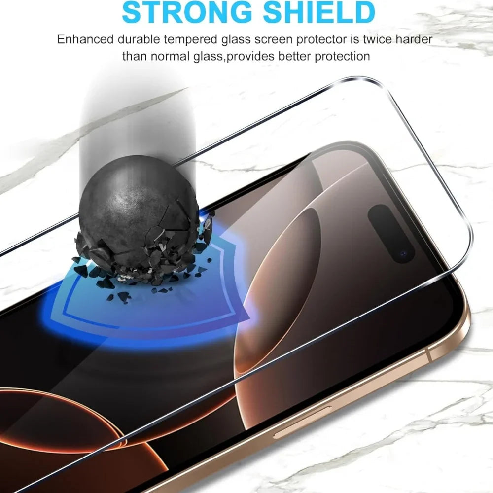 1~5PCS HD Tempered Glass For iPhone 16 17 Pro Max 17e 16e 15 14 13 12 Screen Protector Film For iPhone 11 13 Mini Glass