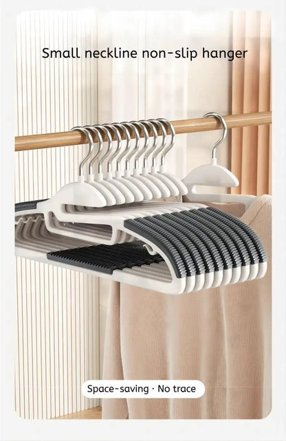 10Pcs Black/Orange/Grey Multifunctional Wet and Dry Household Hanger Suitable for Hanging Clothes Bedroom Wardrobe Anti-Slip