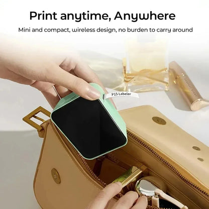 MarkLife P15 Mini Portable Thermal Printer Wireless Bluetooth-compatible Label Tag for Home Office Labeling Sticker Machine