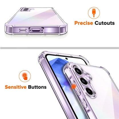 Transparent Phone Case for Samsung A55 5G Back Cover on Galaxy A57 A56 A55 A37 A36 A35 A26 A17 A16 A15 A 35 36 37 55 56 57 Shell