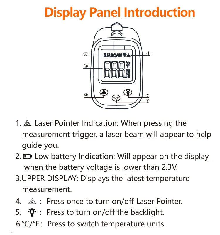 Digital Infrared Thermometer Laser termometro Pyrometer Gun Non-Contact Laser Temperature Meter gauge Tools -50~400℃