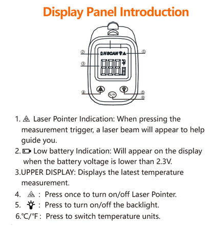 Digital Infrared Thermometer Laser termometro Pyrometer Gun Non-Contact Laser Temperature Meter gauge Tools -50~400℃