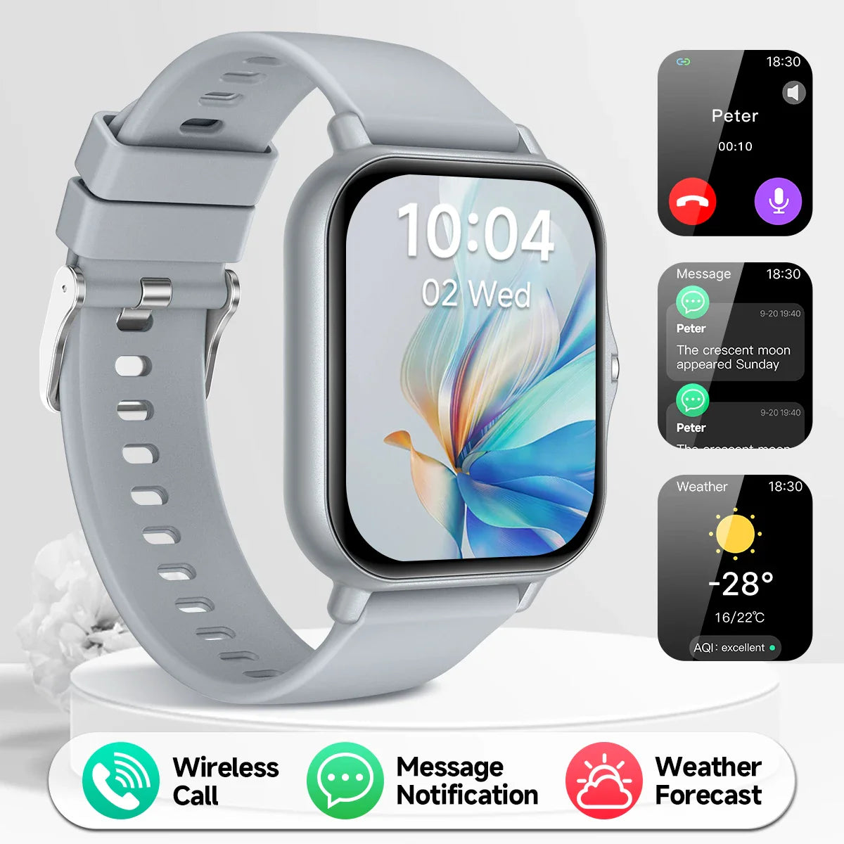 New Smartwatch 1.83-inch Touch Screen Voice Assistant Camera Control Bluetooth Call for Android/IOS Sports Watch Men Women 2026
