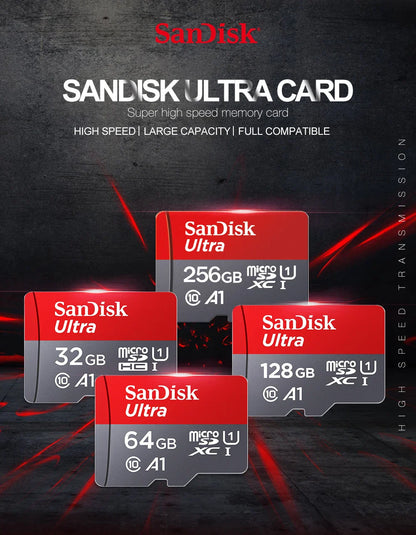 100% Original SanDisk Micro tf SD Card Class 10 TF Card 32GB 64GB 128GB Memory Card for Phone Tablet Flash Card