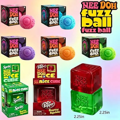 NeeDoh Fuzz Ball Series Desktop decompress Ornament Stress Relief Toys Squishy Toys for Under Pressure Fun Soft Stress Ball gift