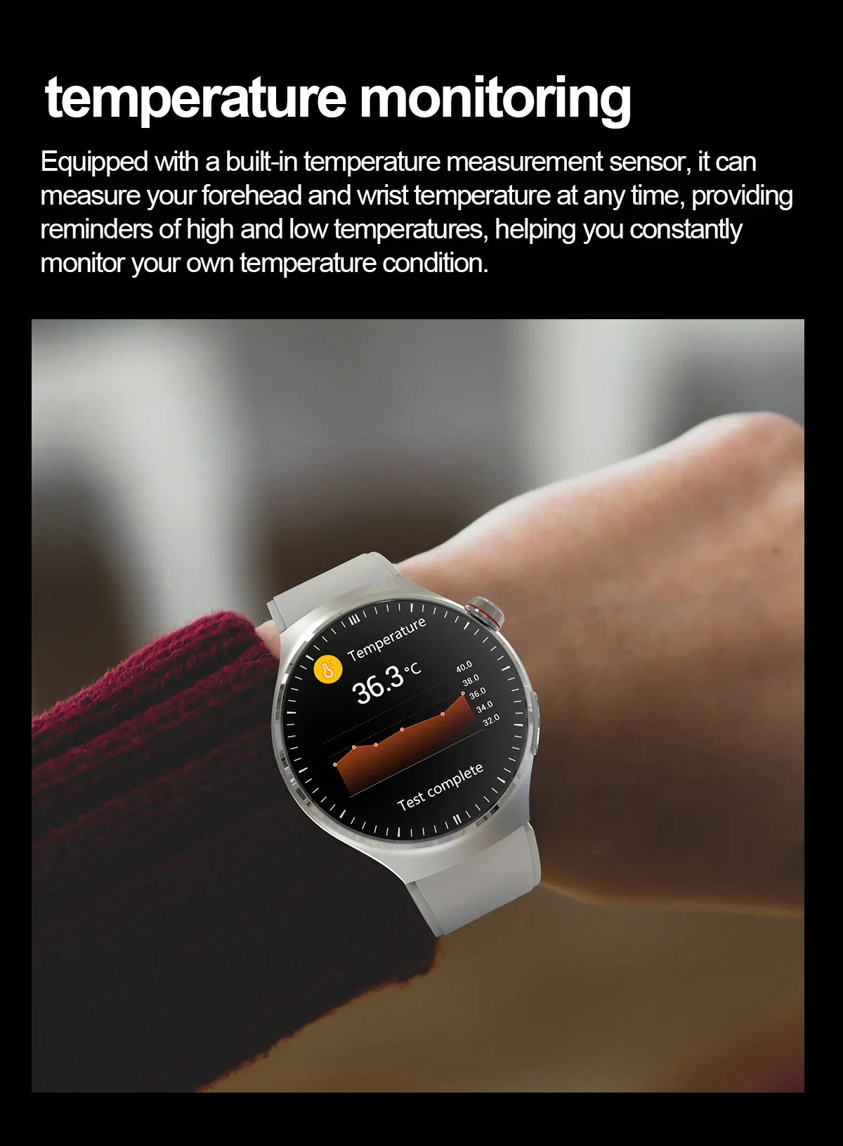 2025 New Nursing Grade Smart Watch Blood oxygen Blood Lipid Uric Acid ECG+PPG Body Temperature Bluetooth Call Health Smartwatch