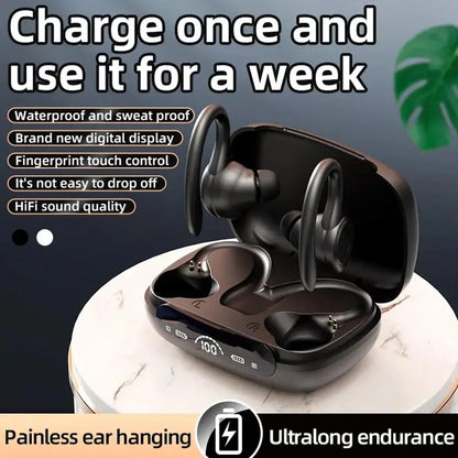 Y7 Bluetooth Earphones Sports Ear Hook Hifi Stereo Bluetooth Bass 5.3 Headphones New Mic Earbuds With Waterproof Wireless