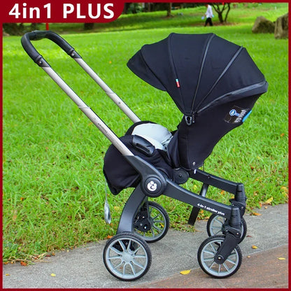 EU STOCK Foldable Lightweight baby stroller Multifunctional Four Wheels poussette bebe 3 en 1 Portable baby wagon
