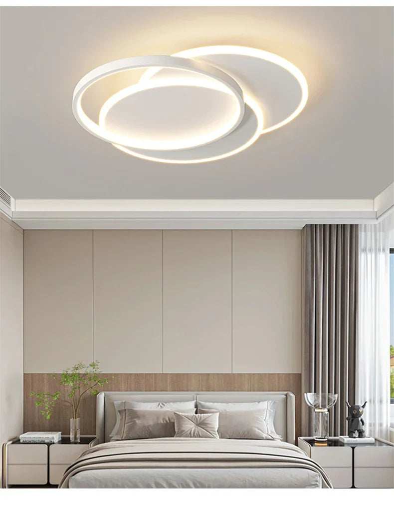 Modern Nordic Led Ceiling Light Square Minimalist Lamps for Kitchen Living Dining  Room Art Home Decoration Chandelier