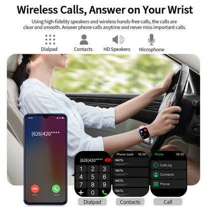 2026 New Smartwatch Bluetooth Call Fitness Tracker Heart Rate Sleep Record Outdoor Sport Watch for  Android/IOS Men Women Gift