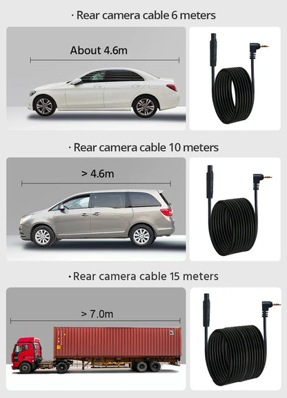 E-ACE 2.5K Mirror Camera For Car Touch Screen Video Recorder Rearview Mirror Dashcam 1440P GPS Wifi 24H Parking DVR Black Box