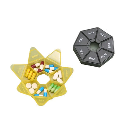 1Pcs Pill Case Plastic 7 Days Tablet Candy Box Portable Storage Tablet Holder Travel Organizer Pill Dispenser Container