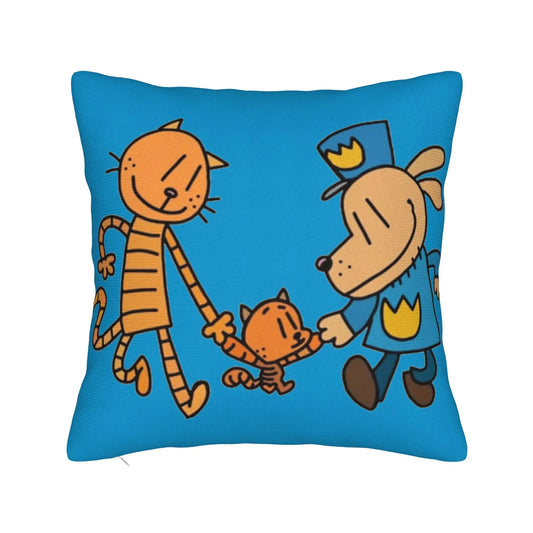 DogMan Petey the Cat x Dog Man Pillowcase Double-sided Printing Fabric Cushion Cover Decor  Pillow Case Cover Bed Zipper 40*40cm