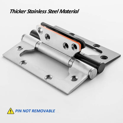 6 Pieces 4x 3 inch Non Mortise Door Hinges, Stainless Steel Door Hinges with Mounting Screws, Brushed Surface Door Hinge