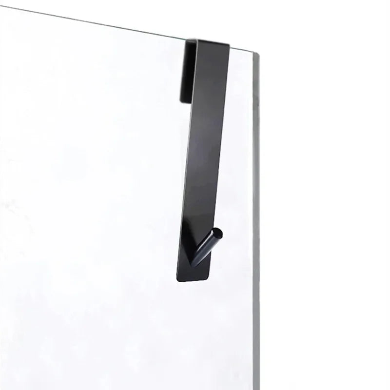 Bathroom Shower Door Back Hook Stainless Steel Over Glass Door Shower Towel Rack S-Shape Bathroom Bathrobe Hanger Holder Hooks