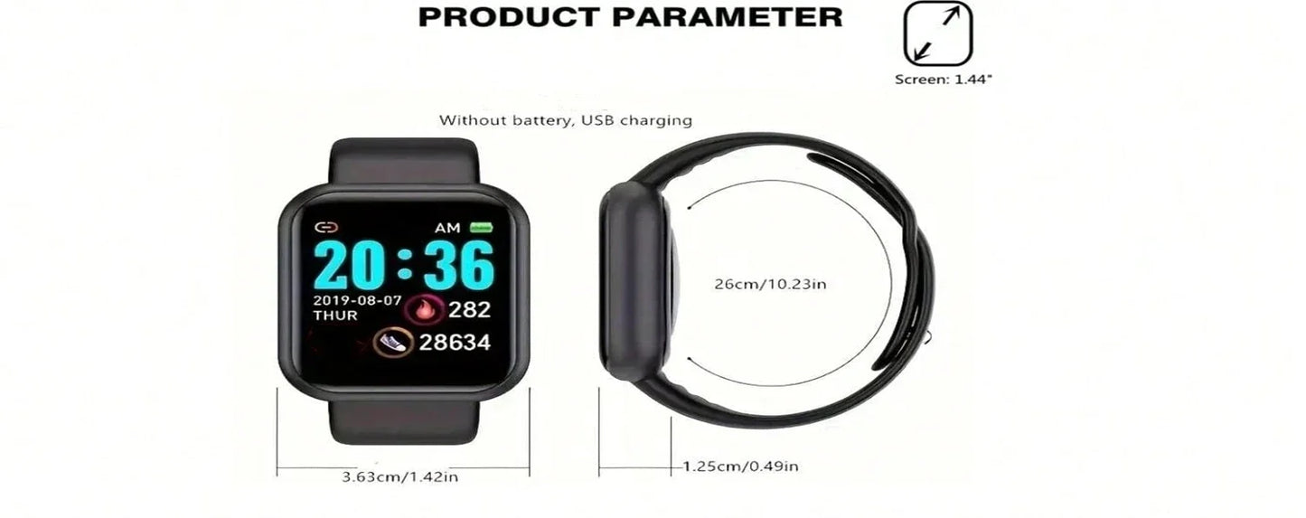 Multifunctional Smart Watch Men Women Bluetooth Connected Phone Music Player Fitness Sport Bracelet Sleep Monitor D13 Smartwatch