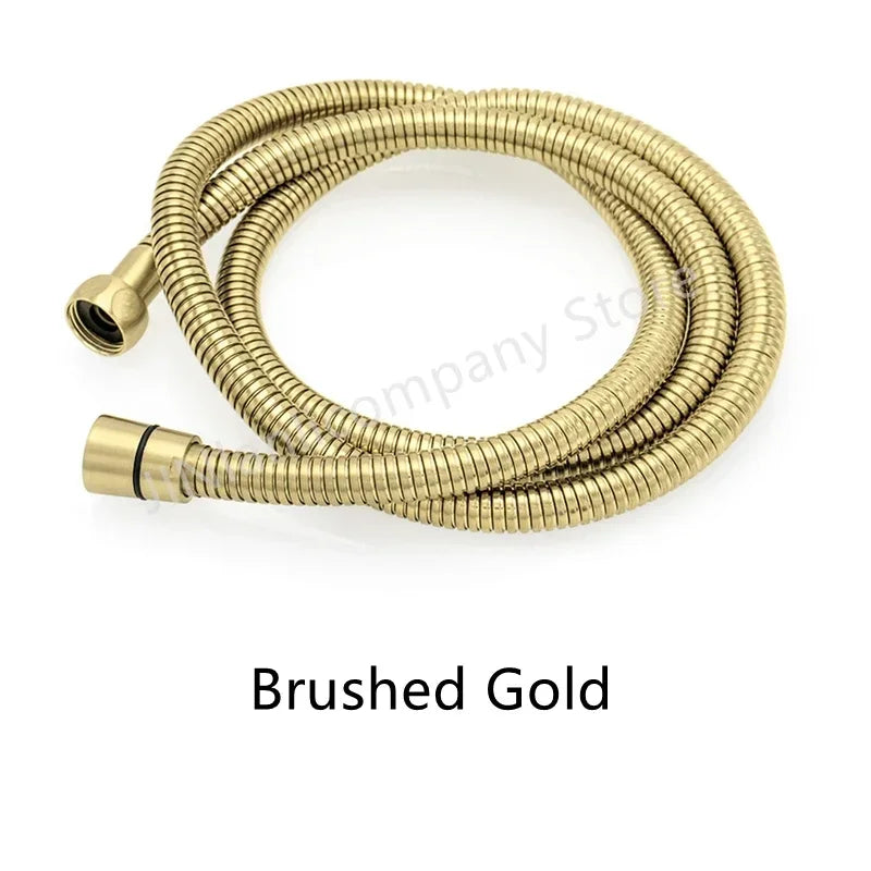 Shower Hose 1.5M Stainless Steel - Flexible Handheld Shower Head Pipe Explosion-Proof Bathroom