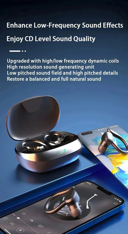 SP16 Wireless Earphones Ture Wireless Earbuds Ear Hook Sports HiFI Stereo Waterproof Headset With Mic TWS Headphone