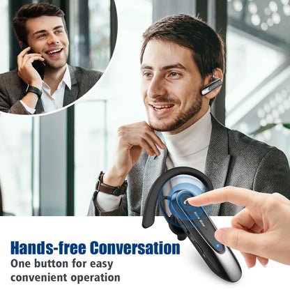 New Bee B45 Bluetooth Headset Wireless Earpiece for Driving Earphone with Dual Mic Earbuds CVC8.0 Noise Reduction Headphones
