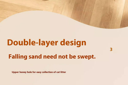 Cat Litter Mat Heavy Duty Waterproof 2 Layer Non Slip Washable Pet Floor Protector Litter Box Sand Stopper Pet Product