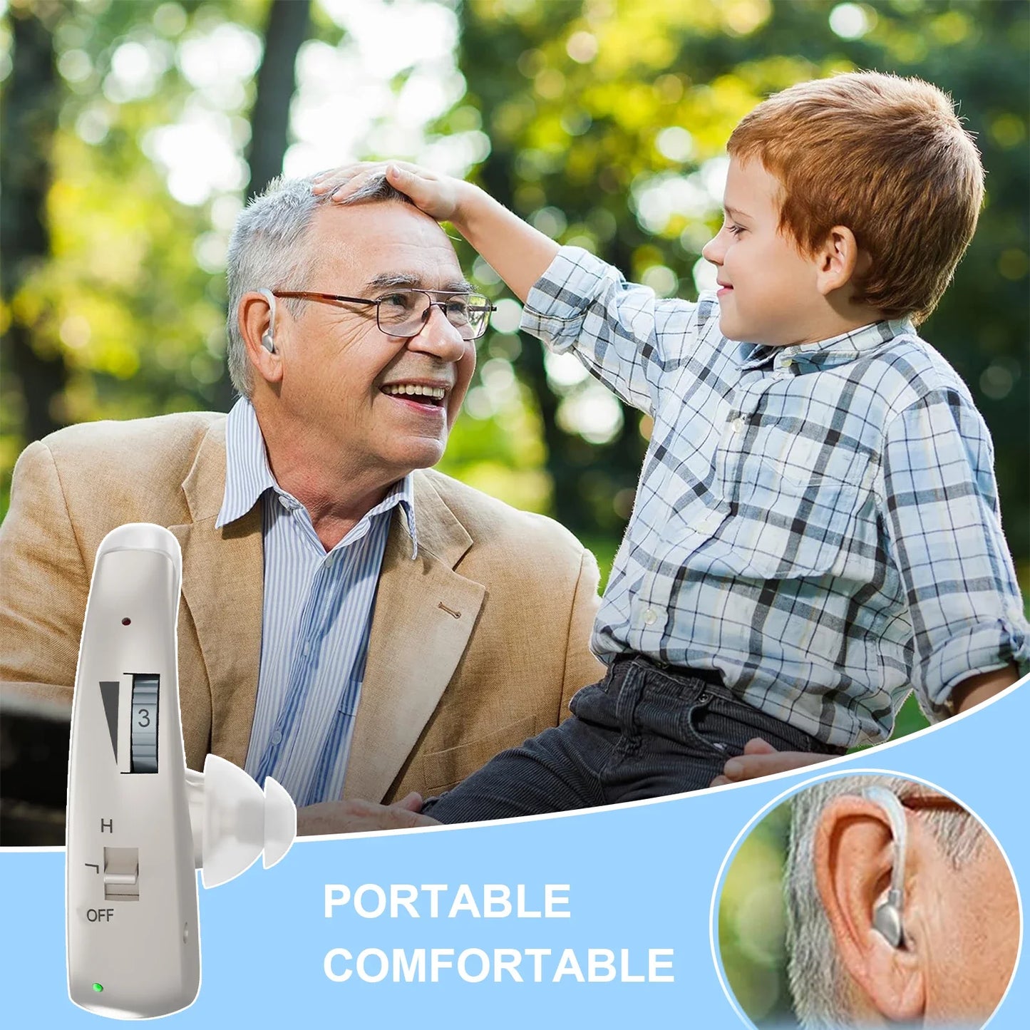 HeariRechargeable Hearing Aids for Seniors with Noise Cancelling,Hearing Loss Hearing Amplifiers,Digital Hearing Aids