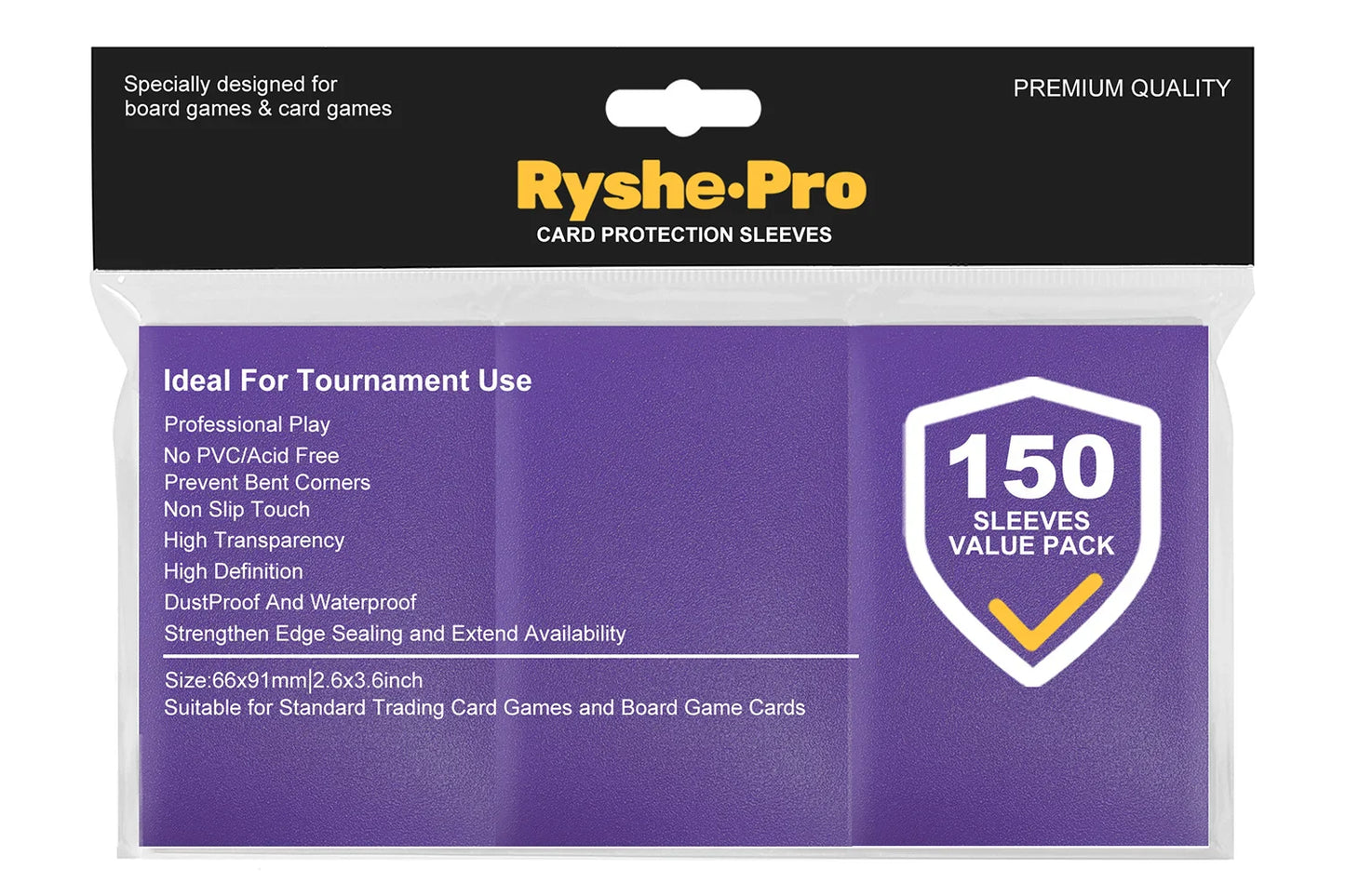 100PCS 66x91mm Matte Standard Size Card Sleeves TCG Trading Cards Protector For Tarot Shield Board Games Magical Cover PKM