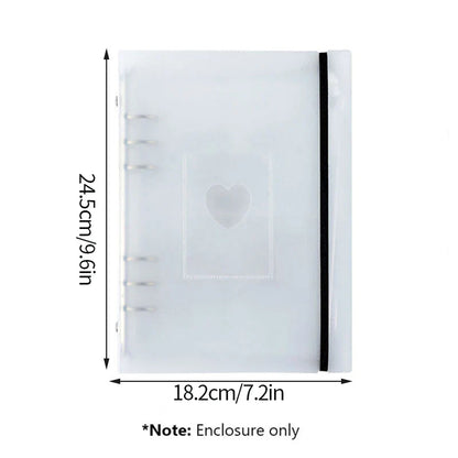 A5 Kpop Photocard Holder Binding Photo Cards Holder in Polaroid Album Book 3 Inches Heart Photo Card School Stationery Binder