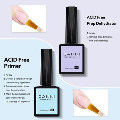 CANNI Nail Gel Polish HEMA/TPO FREE Extension UV Gel Builder Nail Gel In Bottle Semi Permanent Rubber Base Self-leveling Gel