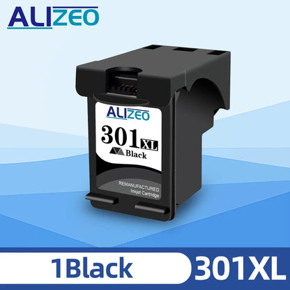 Alizeo Remanufactured For HP 301 301XL Ink Cartridge Compatible For HP301 Deskjet 2050 1000 1050 2510 3000 3054 Envy 4500 4502