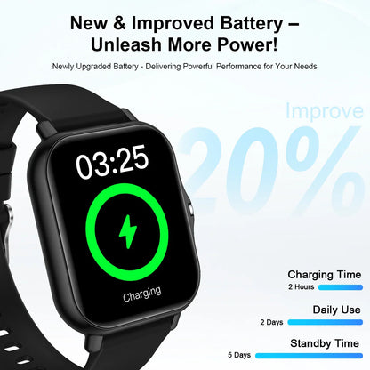 New Smartwatch 1.83-inch Touch Screen Voice Assistant Camera Control Bluetooth Call for Android/IOS Sports Watch Men Women 2026