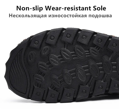 Hot Sale Summer Men's Sandals Outdoor Non-slip Men's Beach Sandals Handmade Genuine Leather Men's Shoes Fashion Men Sneakers