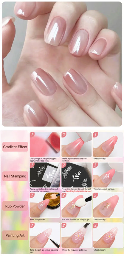 UR SUGAR 9 Colors Pat Painting Gel Nail 4 In 1 Semi Permanent Soak Off UV LED Nails Used For Gradient Stamping Pattern