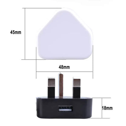 3 Pin UK Plug 5V 1A USB Wall Charger Power Adapter Home Charging
