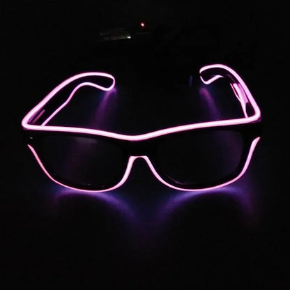 New Cool Flashing Glasses EL Wire LED Glasses Glowing Party Supplies Lighting Gift Bright Light Festival Party Glow Sunglasses