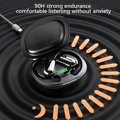 BT 5.3 AI Translation Earbuds with Ear Hook Translator Headphones Open Ear Headphones for Running Fitness Learning Accessories