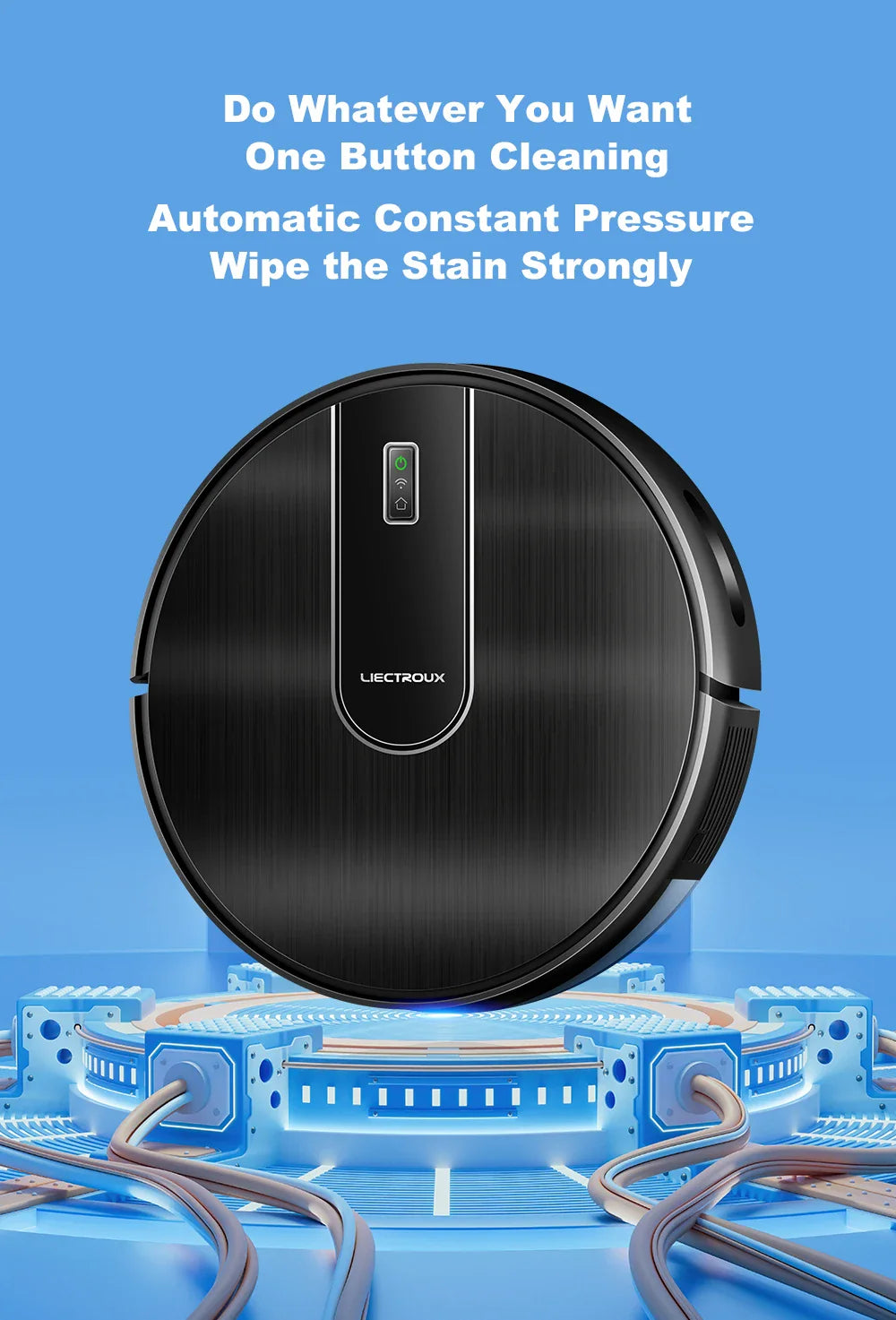 Robot Vacuum Cleaner LIECTROUX N7S-U,Smart Mapping,WiFi App,6KPa,5200MAH ,Brushless Motor,Ideal for Pet Hair