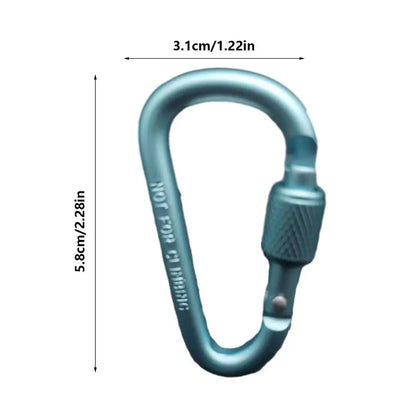 Outdoor Climbing Carabiner D Shaped Paracord Tensioner Key Chain Clip Aluminum Alloy Guylines Tensioner Camp Mountaineering Hook