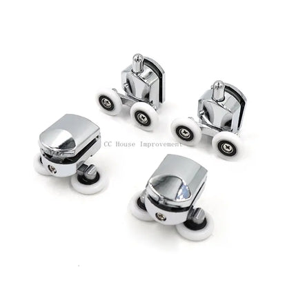 23mm/25mm/27mm Shower Door Rollers Zinc Alloy Double-Wheel Sliding Shower Door Roller Bearing Wheel Runners Replacement