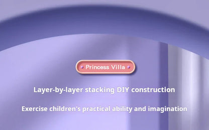3D DIY Fantasy Princess Castle Villa Assembly Doll House Set Toys, Girls Home Toys & 3D Kids Toys