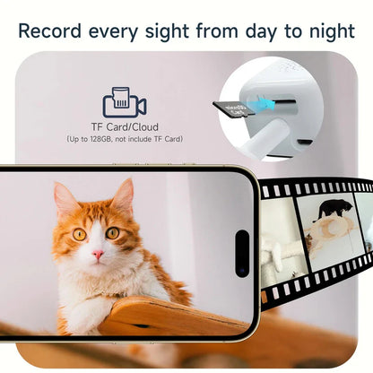 3MP Resolution Window Mini Camera Full-Color Night Vision ThroughWindow Camera Replaces Outdoor Cameras 2.4/5GHz WiFi Camera