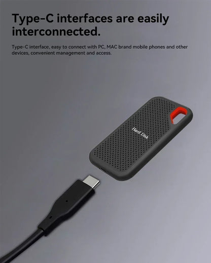 Slim Portable External SSD 128TB Hard Disk High Speed 4TB for Notebook Computer Reliable Storage Devices in 1TB and 16TB Sizes