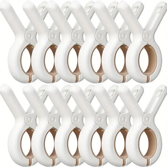 6/12Pcs Beach Towel Clips Plastic Clothespin Heavy Duty Laundry Clips to Keep Your Towel Clothes Blankets from Blowing Away