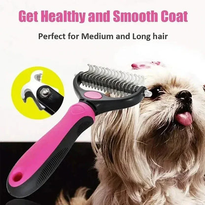 Pet Deshedding Brush Cat Comb Self Cleaning Hair Remover Grooming Tool for Dog and Cats De-Matting Comb Cleaning Pets Supplies