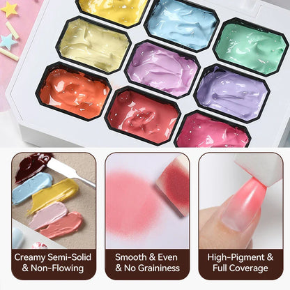 UR SUGAR 9 Colors Pat Painting Gel Nail 4 In 1 Semi Permanent Soak Off UV LED Nails Used For Gradient Stamping Pattern