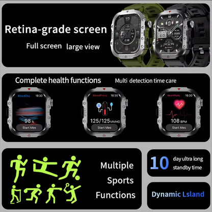 2026 New Smart Watch Men Bluetooth Calling Fitness Tracker LED Flashlight Sleep Monitor Sports Smartwatch For Android iOS