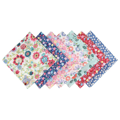 7PCS 25 x 25cm/50 x 50cm Squares Cotton Craft Fabric Cloths for DIY Bundle Patchwork Quilting Sewing Scrapbooking Artcraft