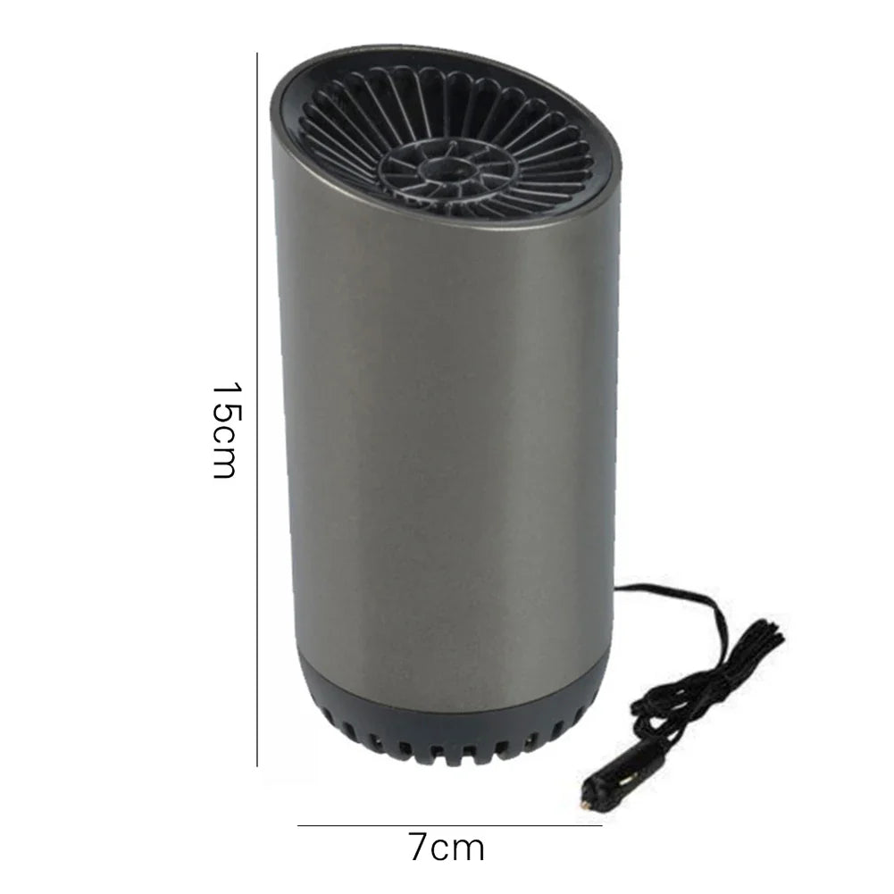 2 in 1 12V 150w Suction Cup Car Heater Windshield Defrost Defogger Car Heat Cool 360° Rotatable Car Accessories Portable Heater