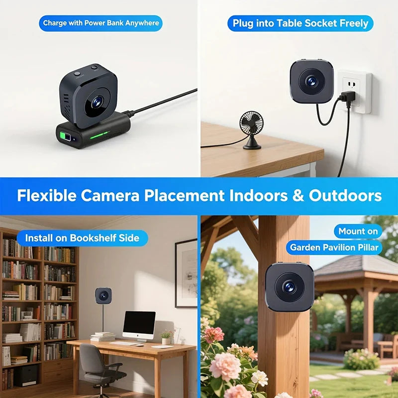 Mini Security Camera Pro 4K FullHD WiFi Surveillance With 2 Way Audio Motion Detection Infrared Night Vision Security Cam